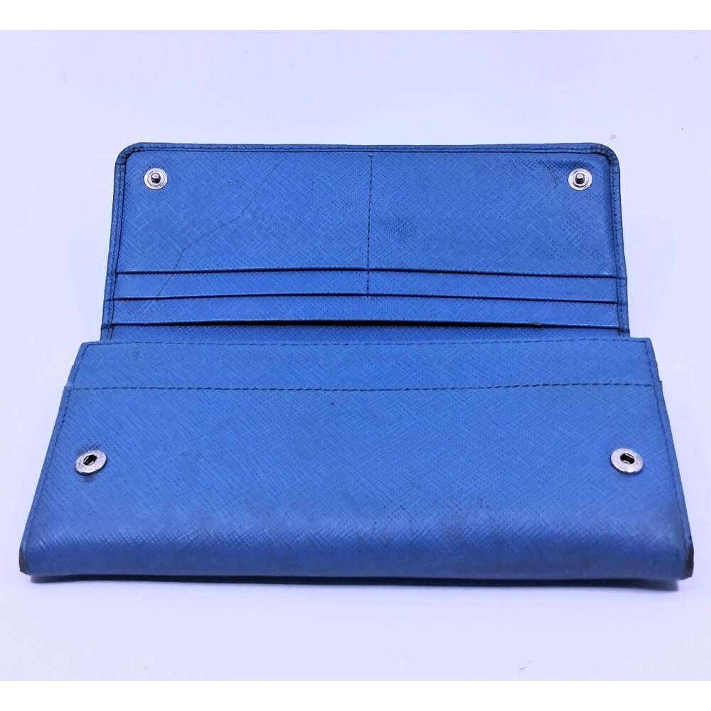 PRADA long wallet -- Blue women's feeling of use Used
